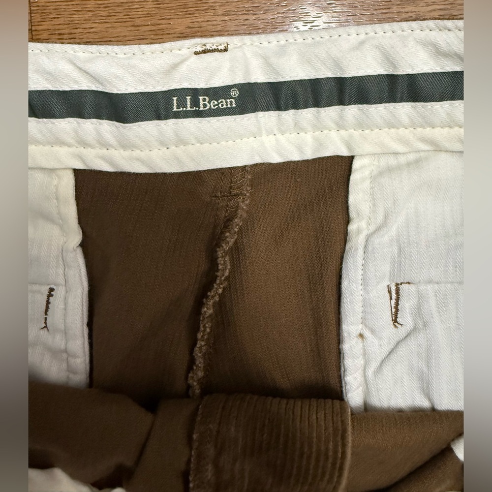 NWT L.L Bean Classic fit preppy casual Brown corduroy pants 38x29 - Picture 3 of 9